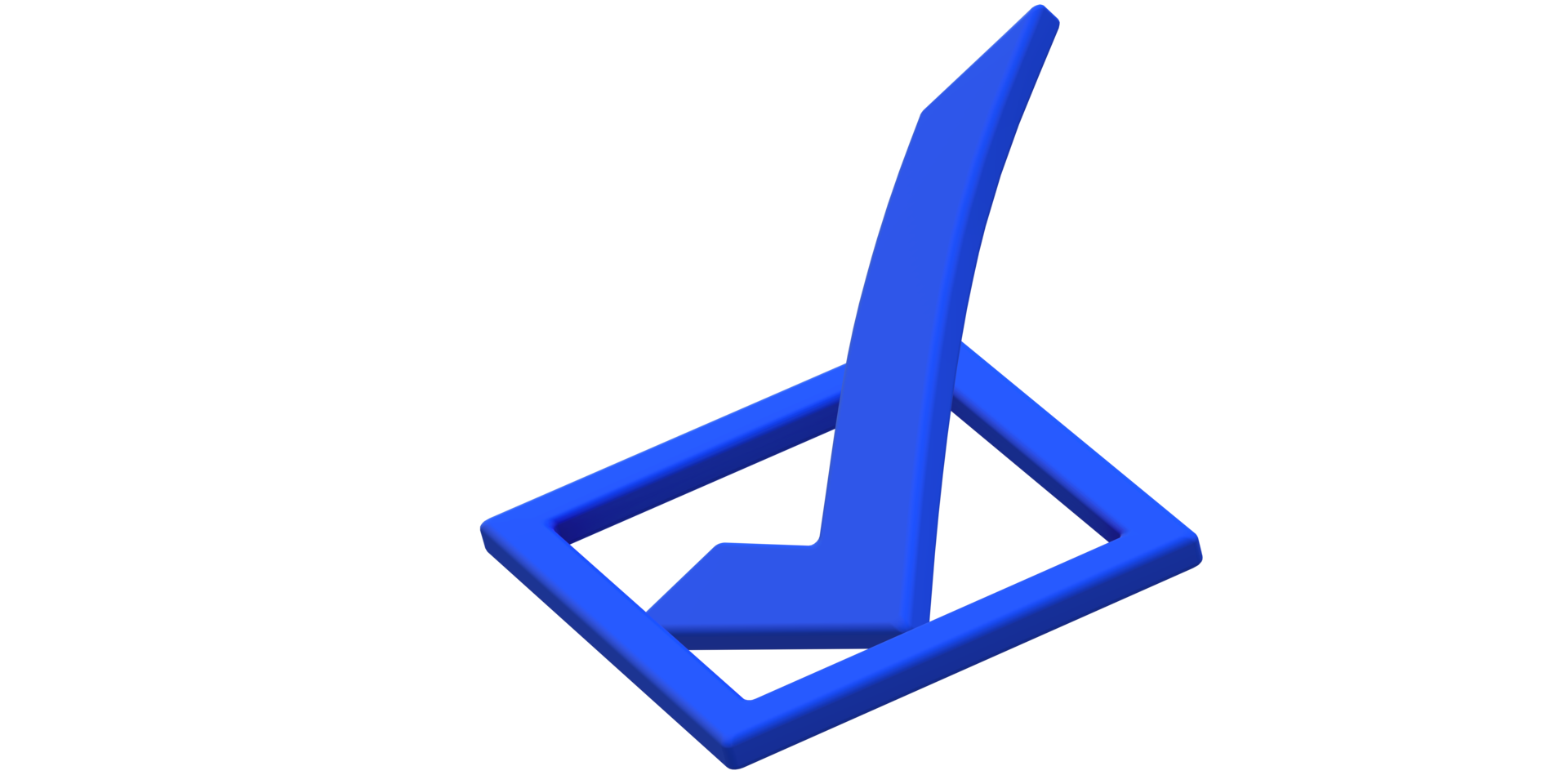 3D Tick Symbol on a Transparent Background png