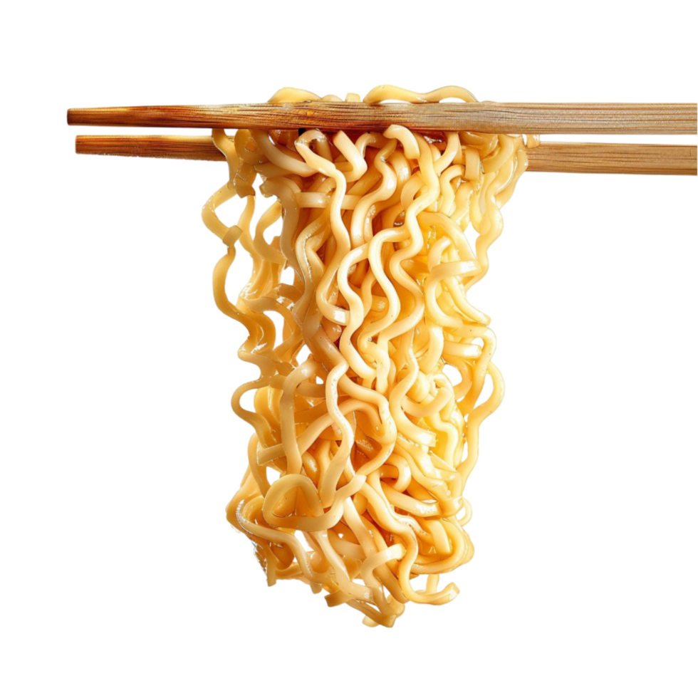 noodles with chopstick ,A Bundle Of Noodles AI-Generative png