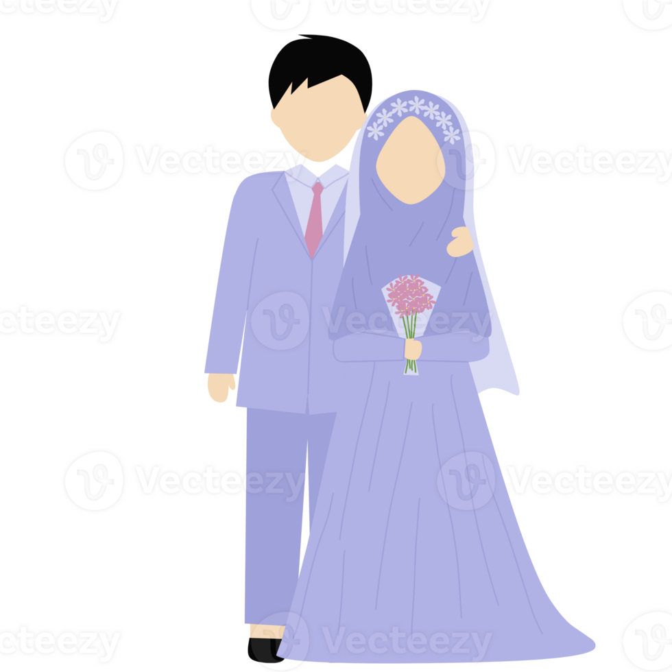 Purple Muslim Couple png