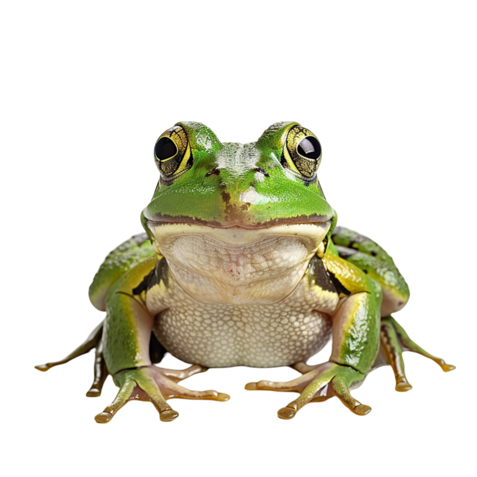 Green frog species AI-Generative png