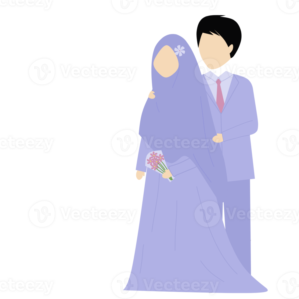 violet musulman couple png