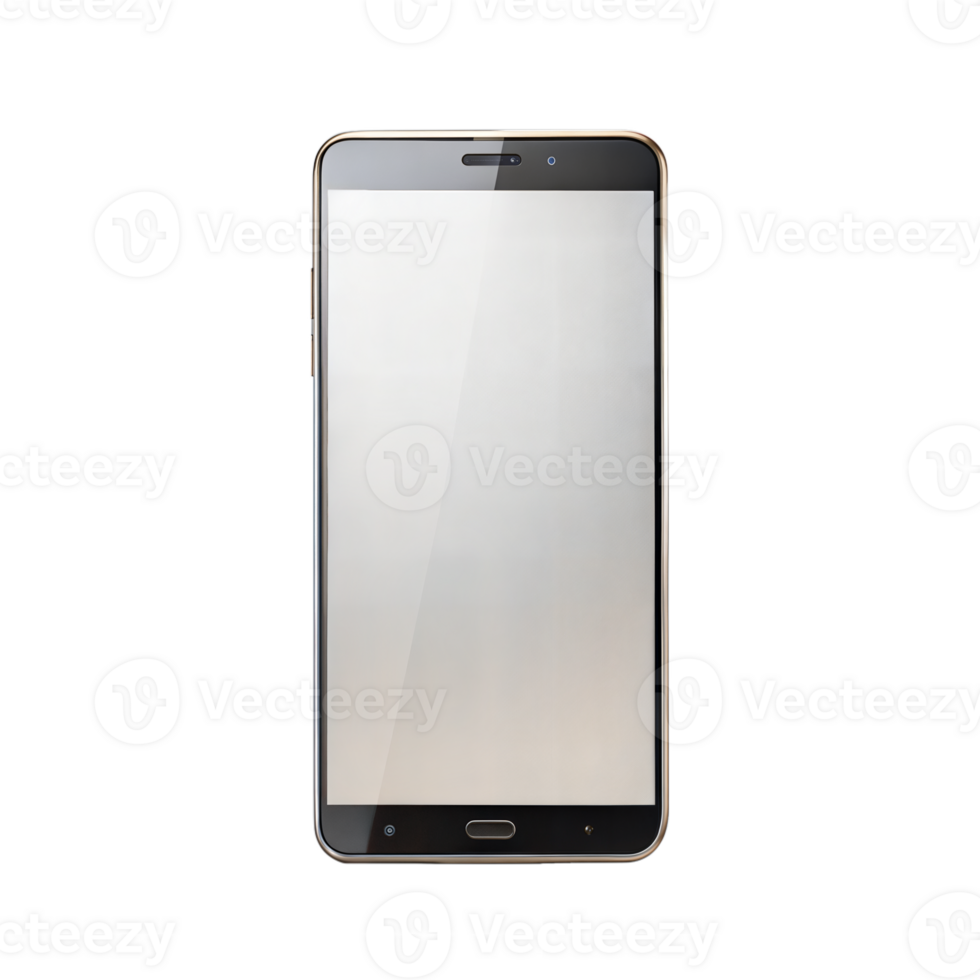 Modern smartphone with transparent background png