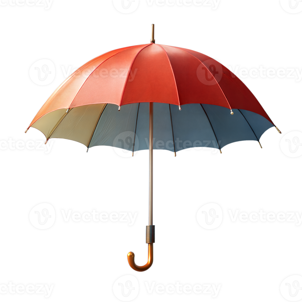 Multicolored umbrella on transparent background png