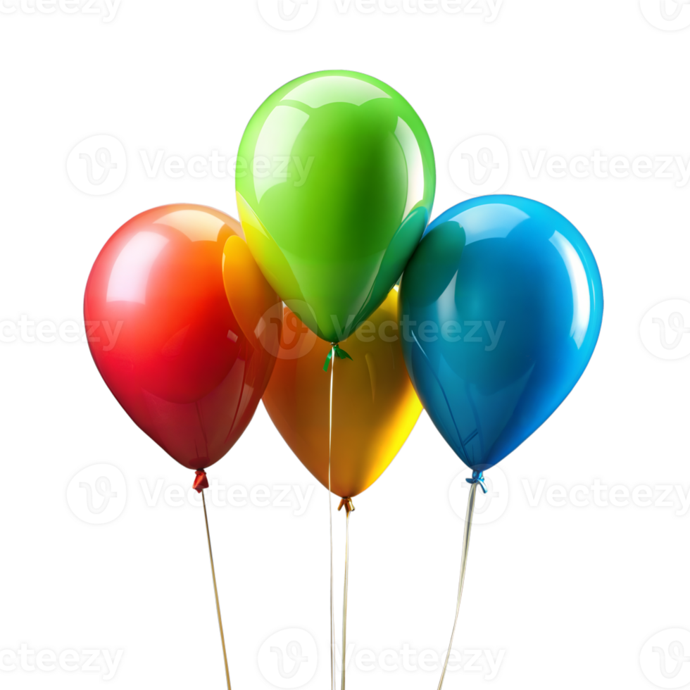 Colorful Balloons Floating in the Air png