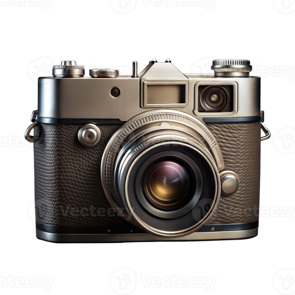 Camera With Attached Lens on Transparent Background png