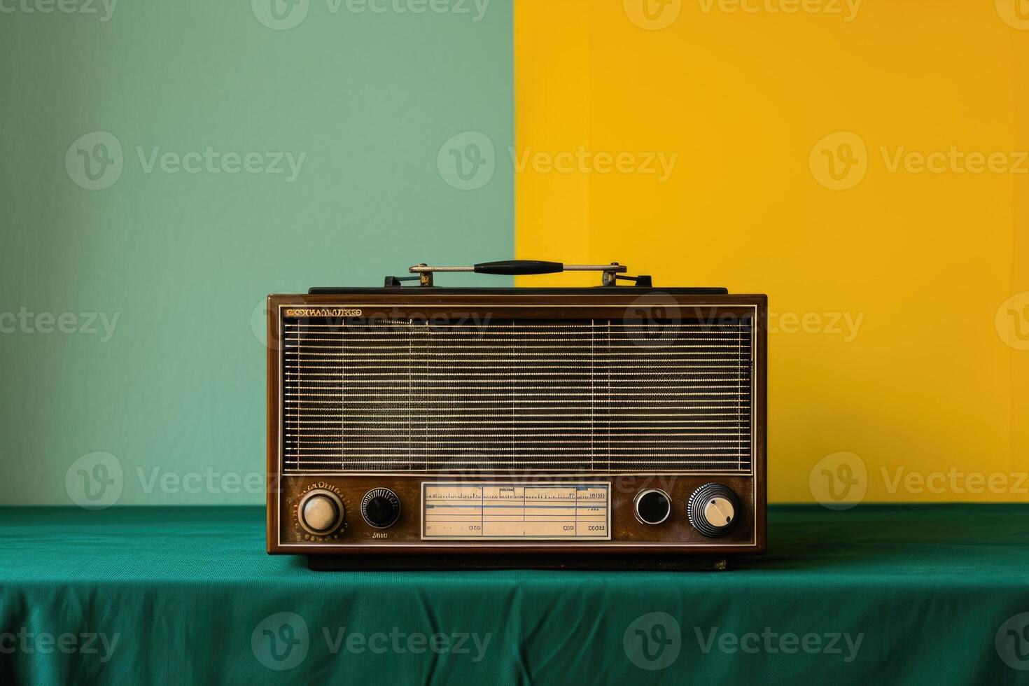 AI generated colorful vintage radio photo