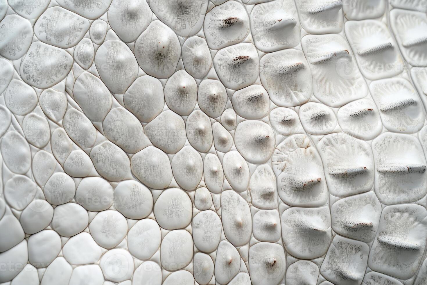 AI generated skin texture  Crocodile bone skin texture background. White Color. photo