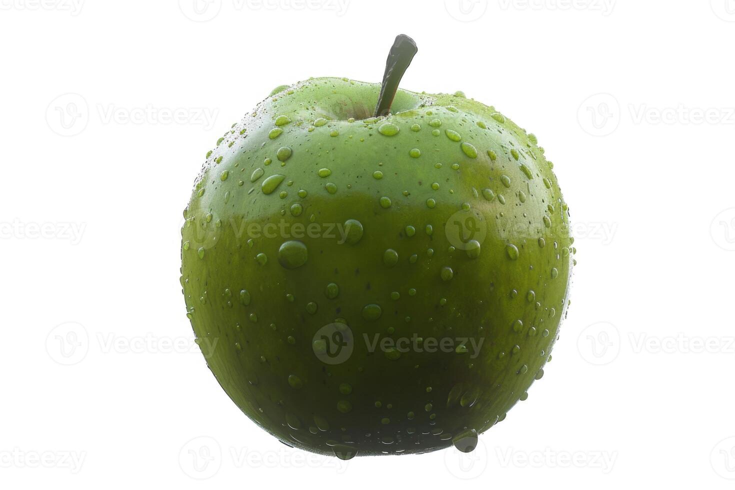 AI generated Green apple  isolated on white background photo