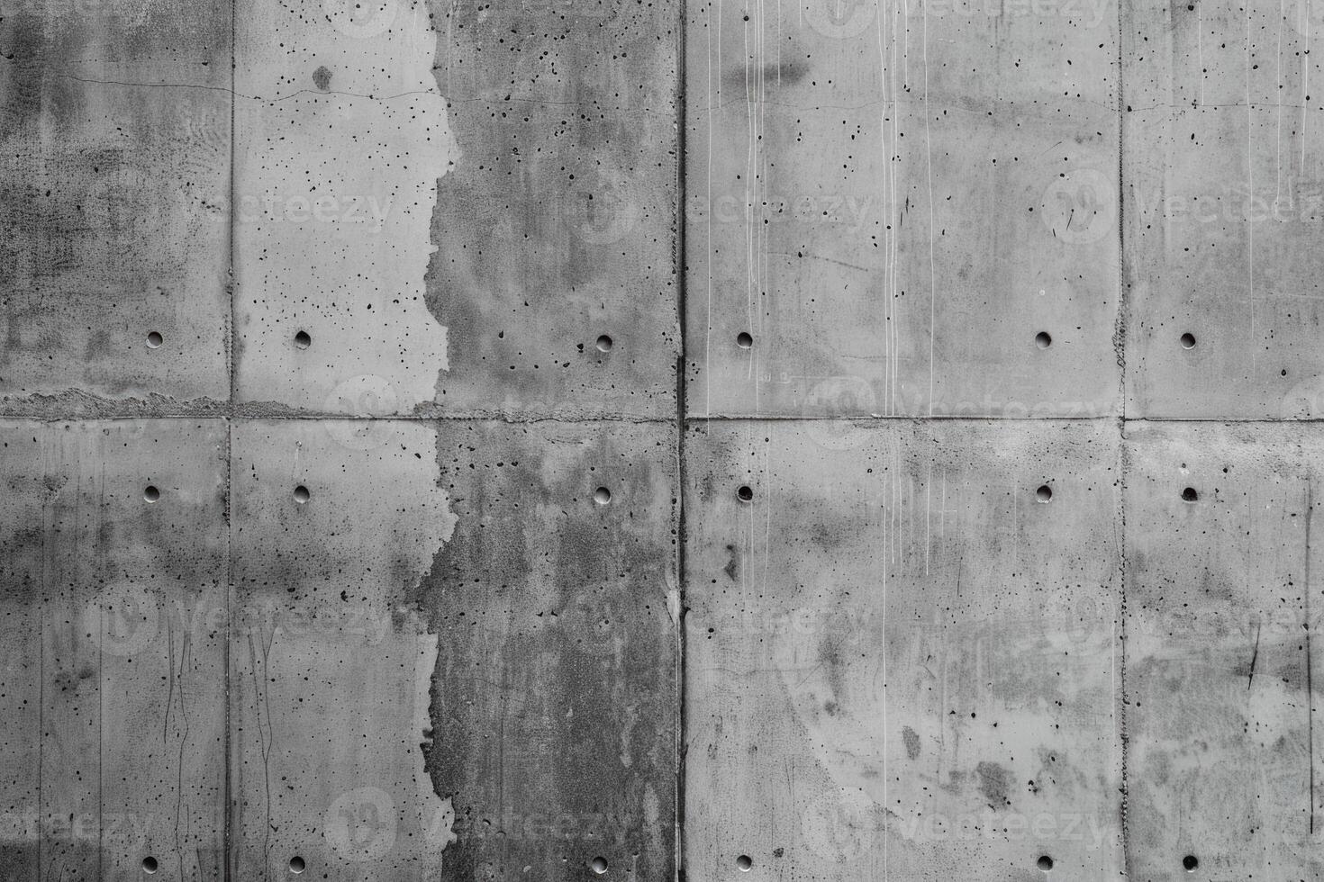 AI generated Grey concrete wall texture. photo