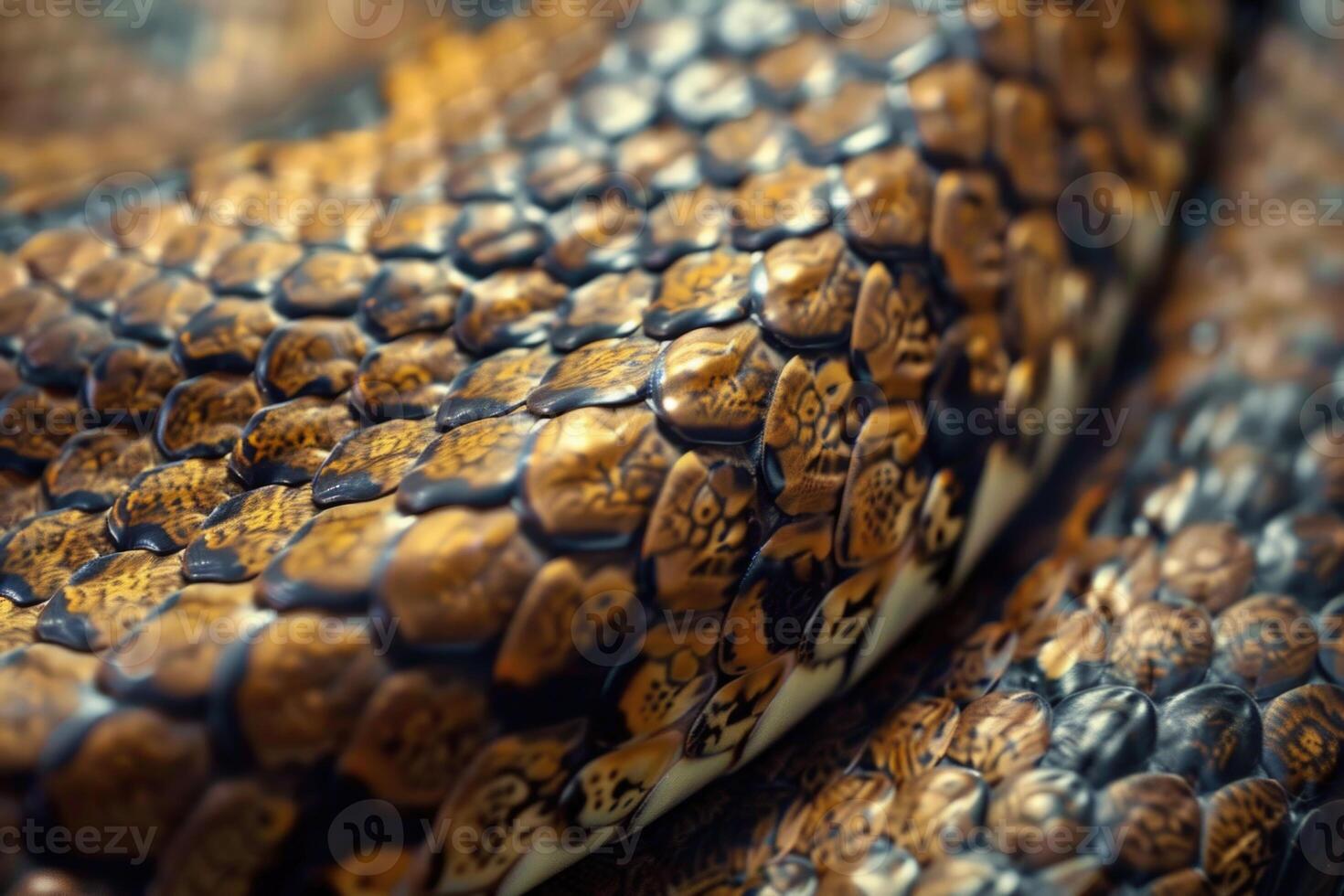 AI generated Snake skin and reptile patterns in fashion trends. photo