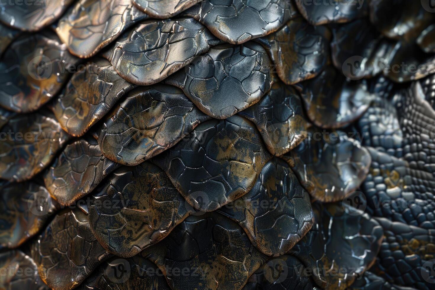 AI generated Snake skin and reptile patterns in fashion trends. photo