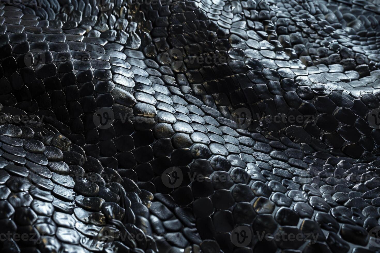 AI generated snake skin black  snake skin black photo