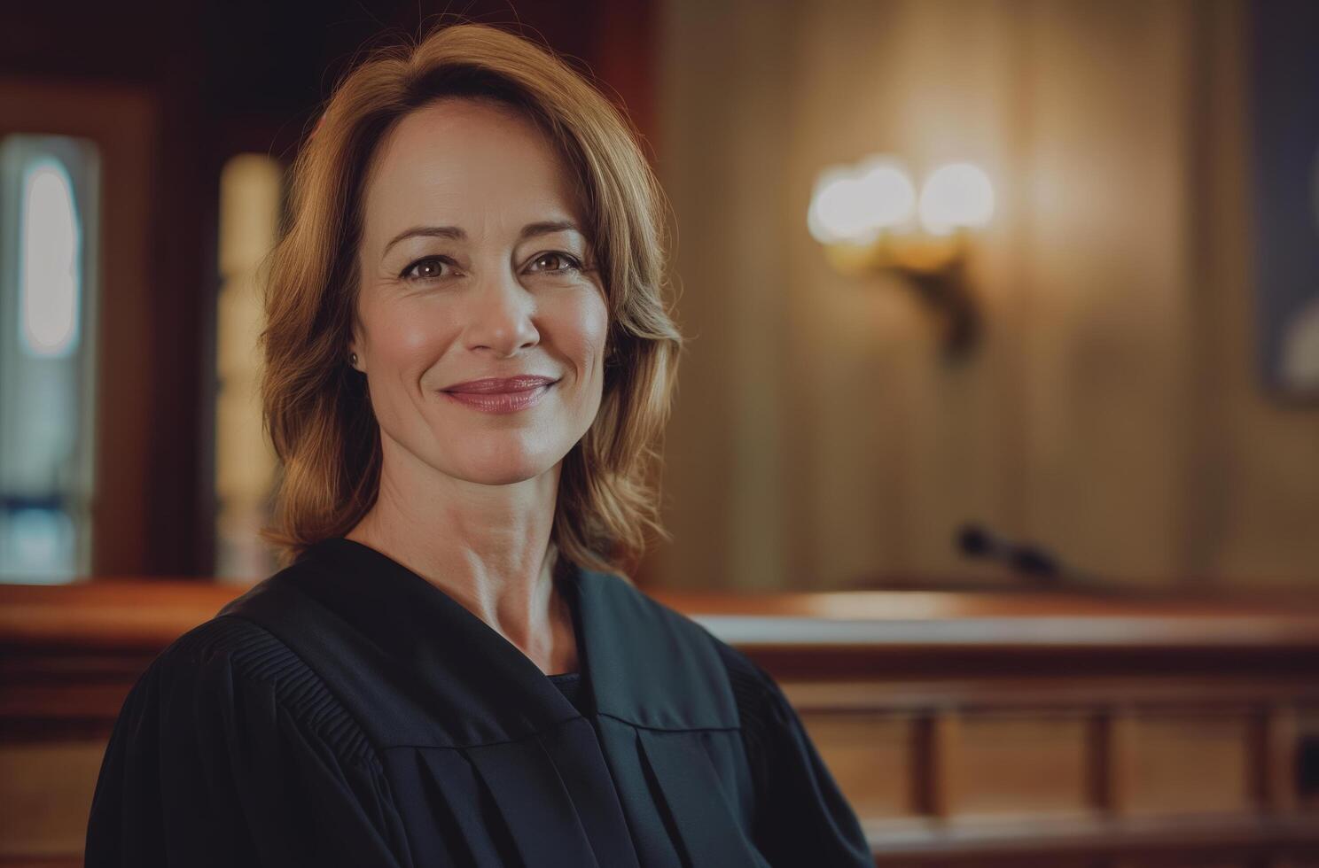 Judge in courtroom photo