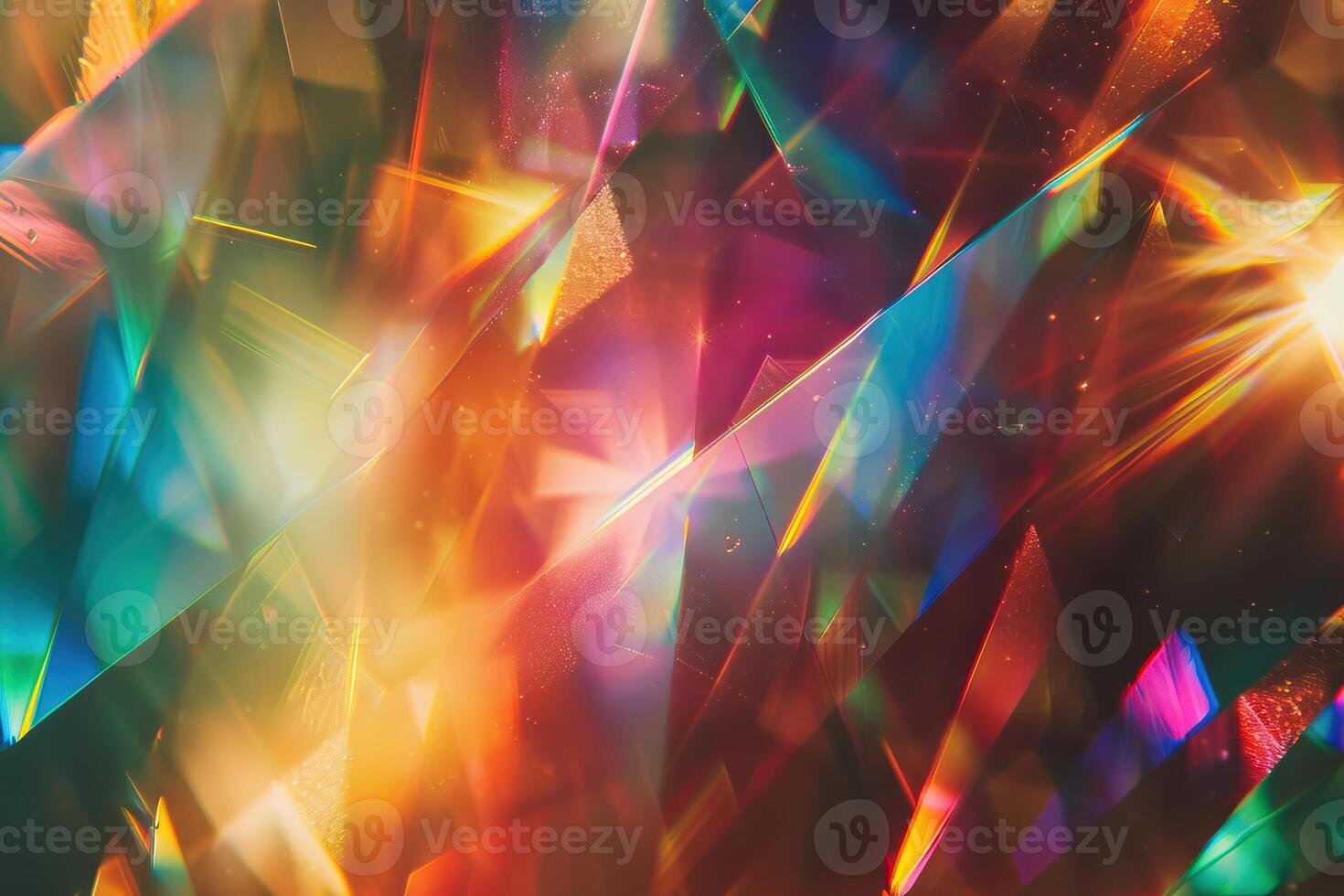 AI generated Vintage rainbow holographic abstract photo overlay with creative effects.