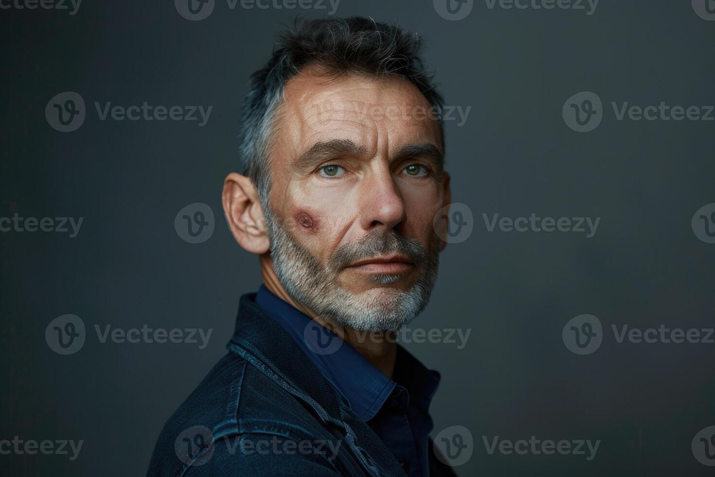 AI generated Portrait of confident 40 year old man in classic style. photo