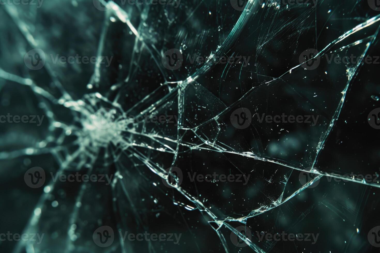 AI generated Texture broken glass with cracks. Abstract of cracked screen Smartphone from shock. photo