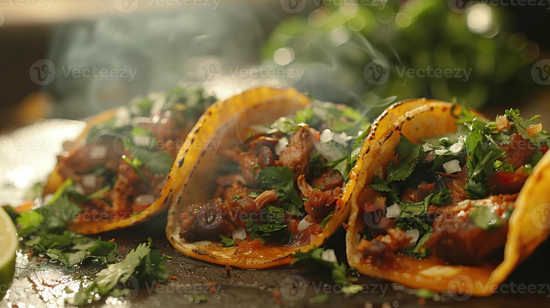 AI generated Mexican tacos al pastor photo