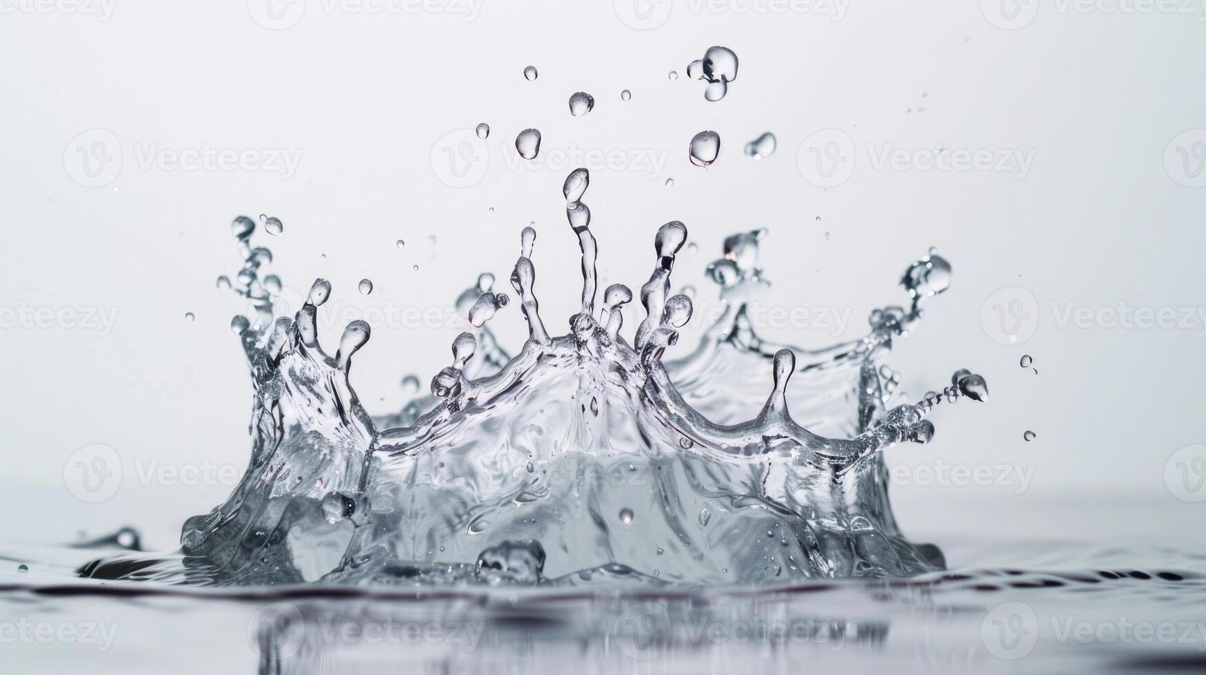 ai generado agua chapoteo aislado en blanco antecedentes. foto