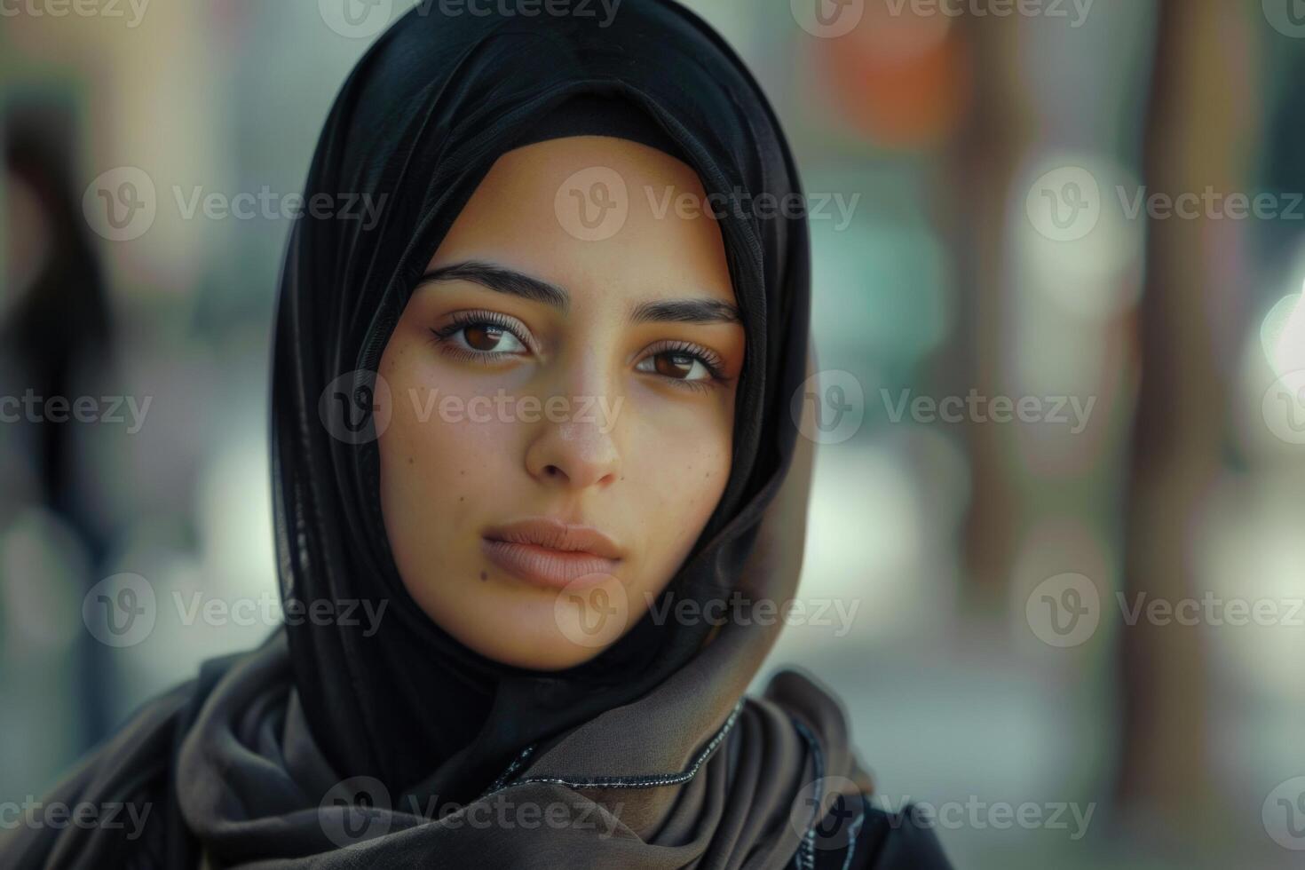 AI generated Young Arabic woman. Stylish portrait photo