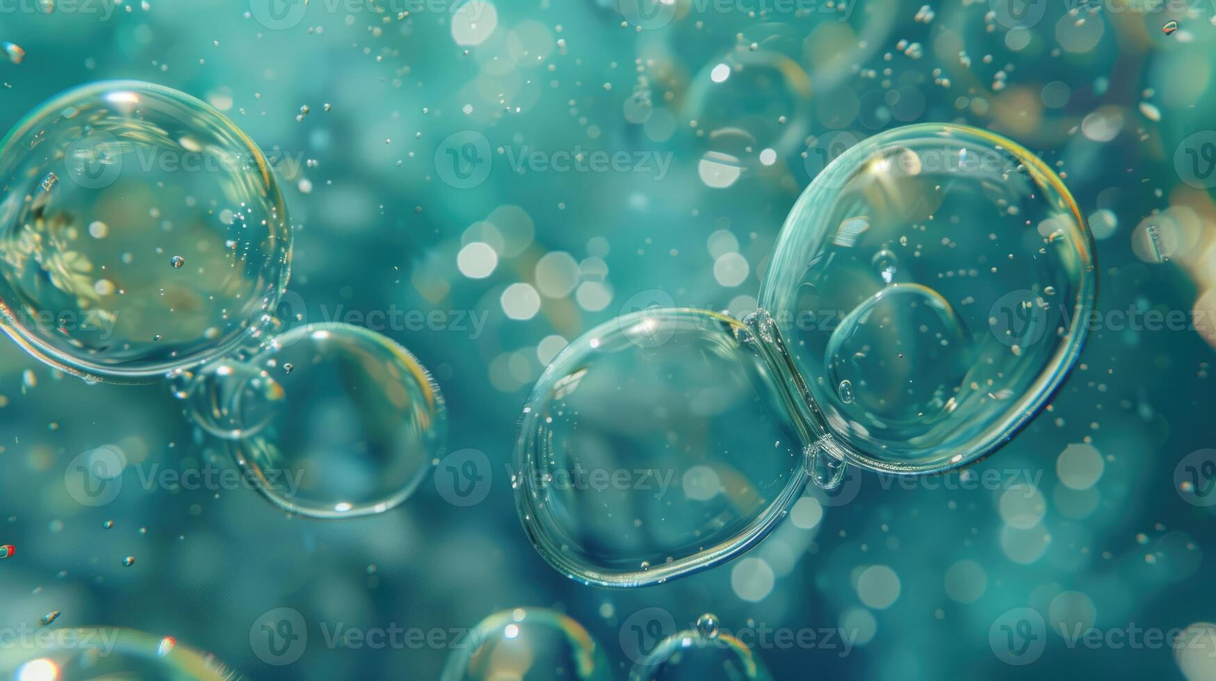 AI generated bubble underwater photo