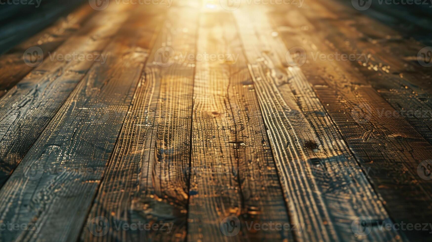 AI generated Close up Morning View of Wooden Objects photo