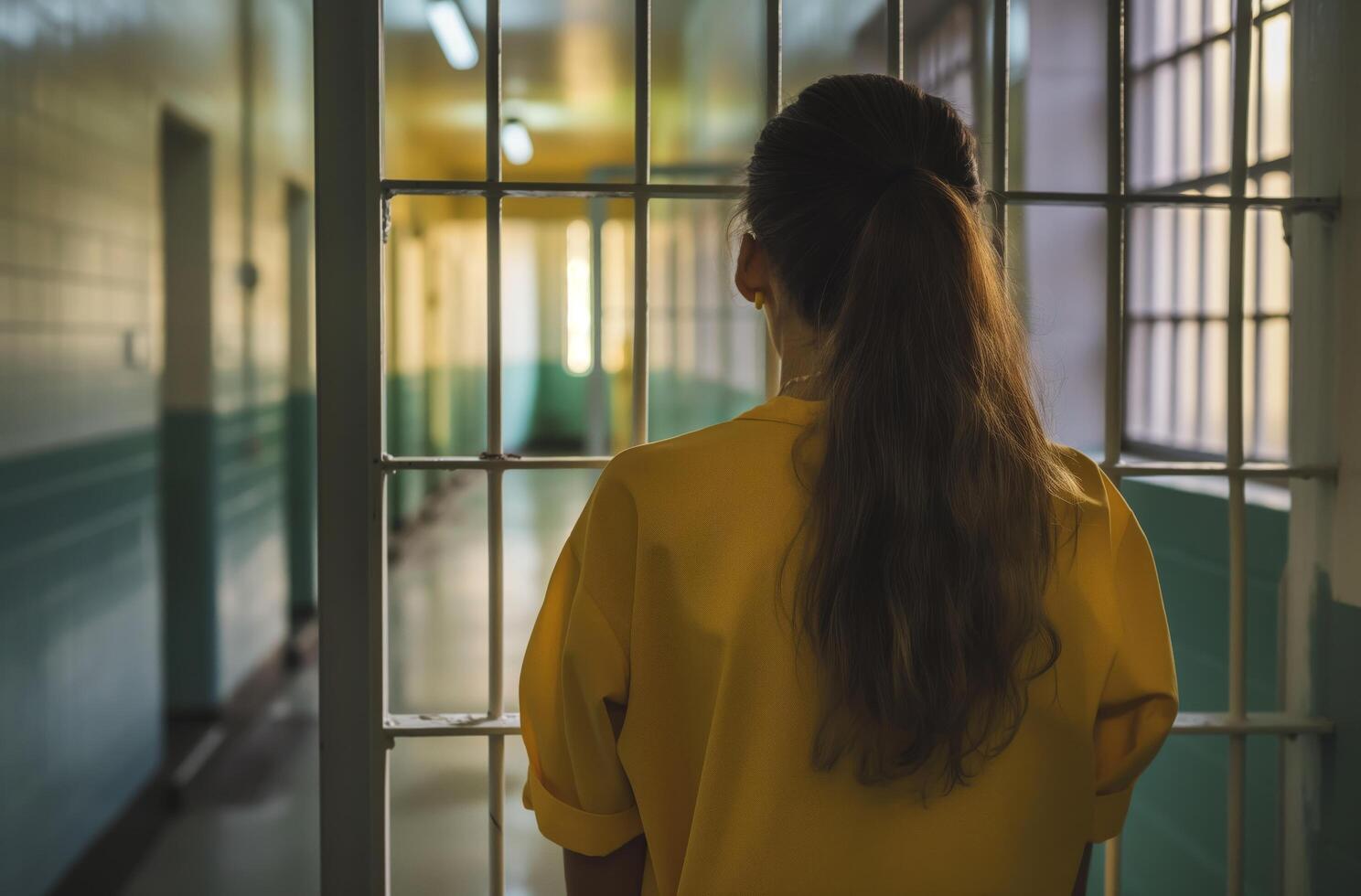 AI generated The prisoner is in the hallway photo