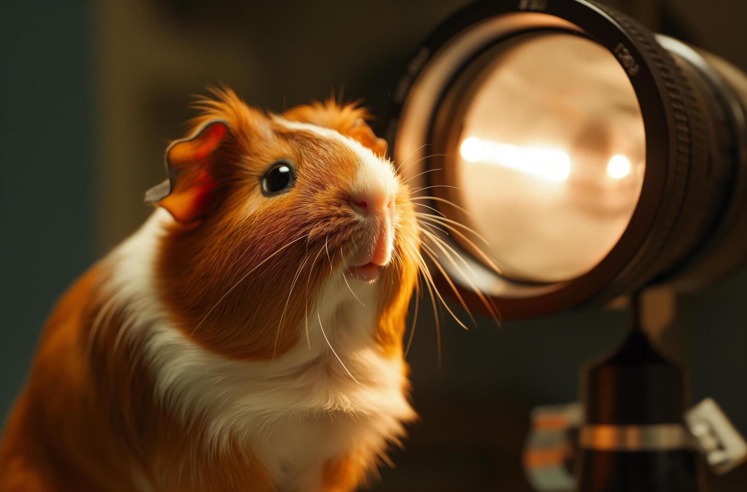 Guinea pig posing in studio photo