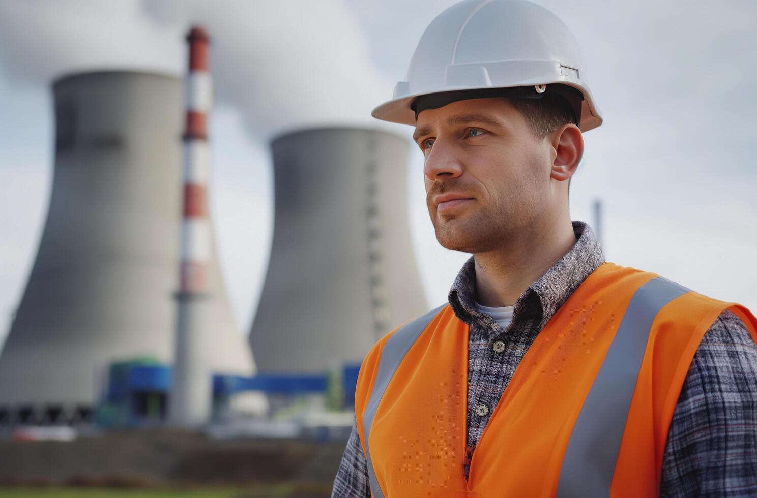 Engineer at nuclear power plant photo