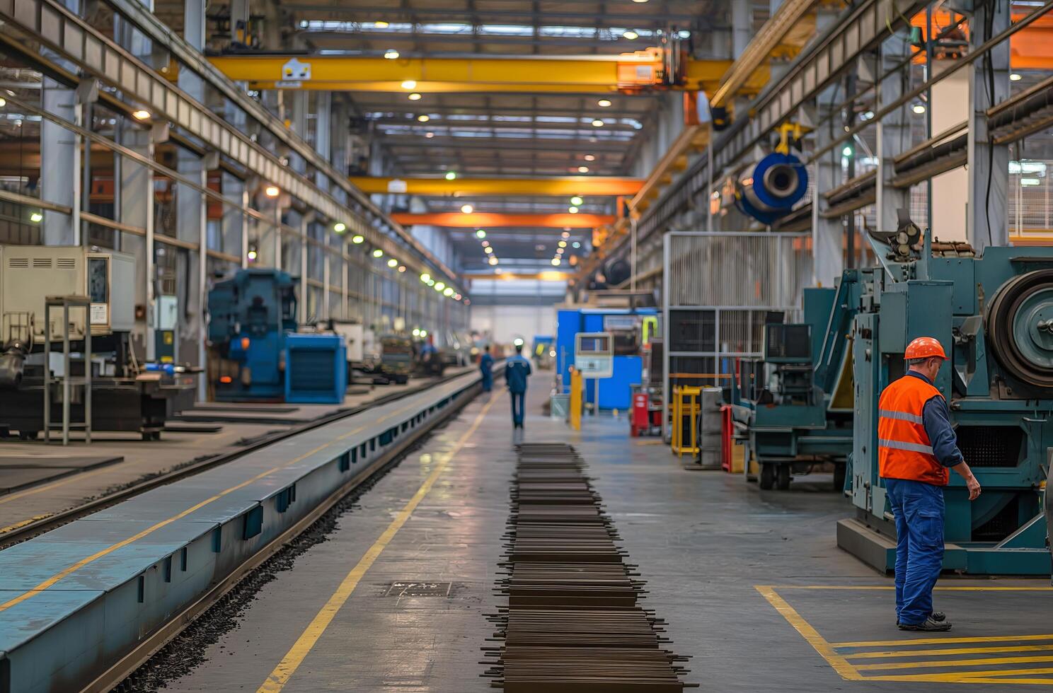 Industrial machinery production line photo