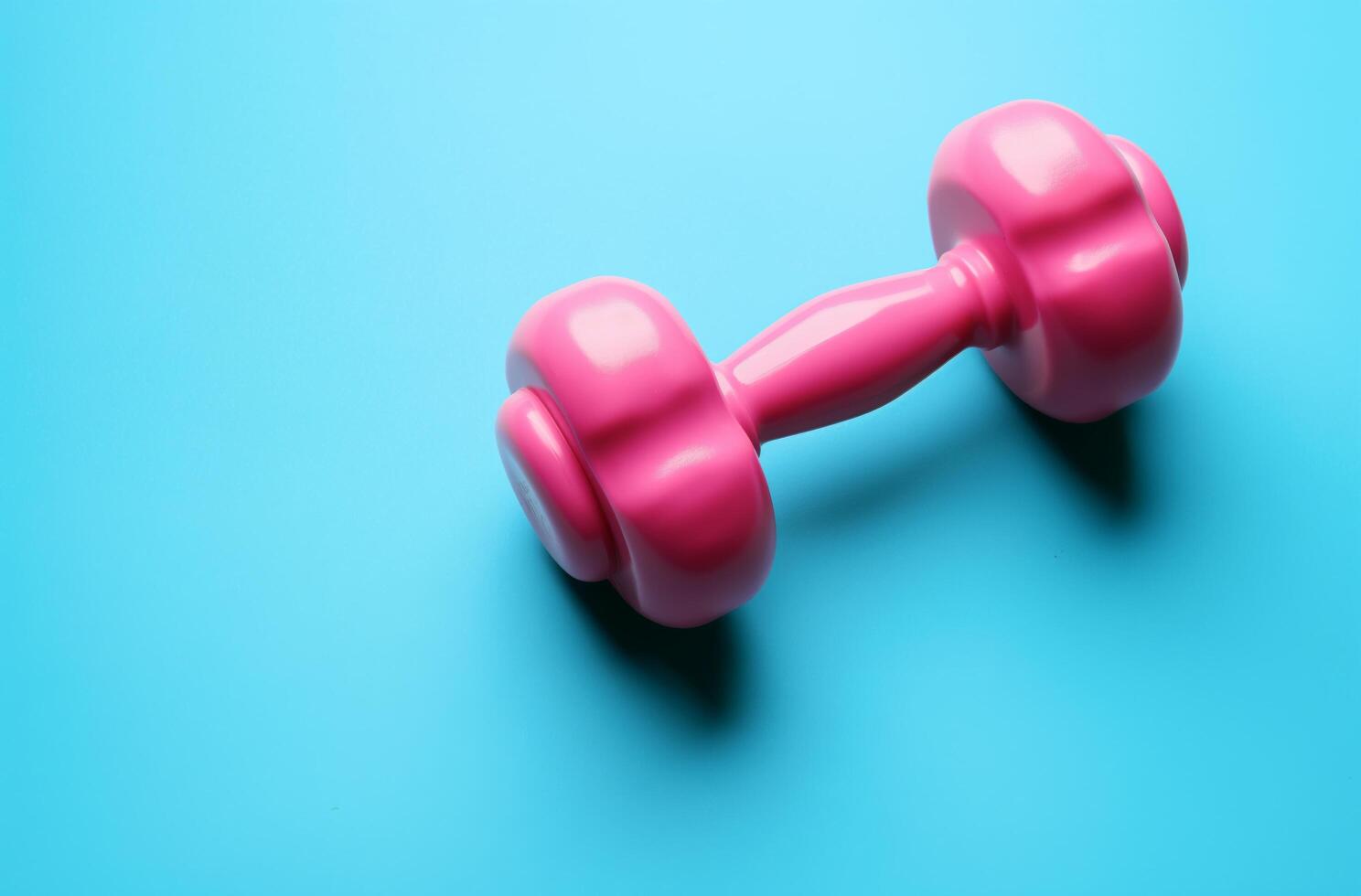 Pink dumbbell minimalist design photo