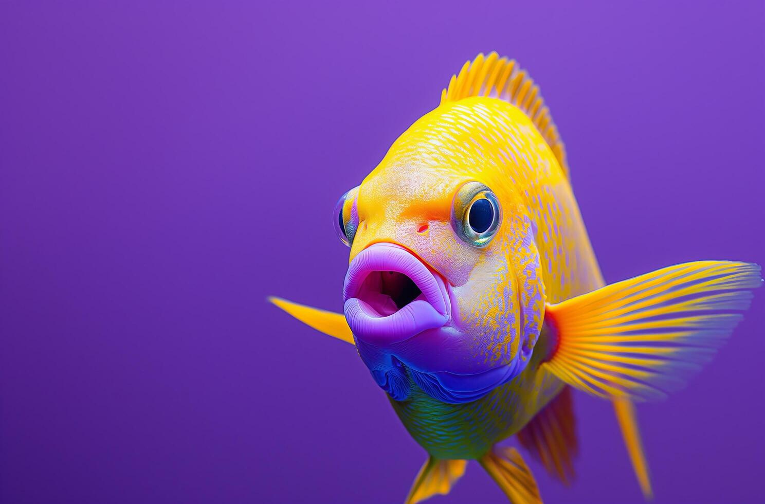 sorprendido amarillo pescado expresión foto