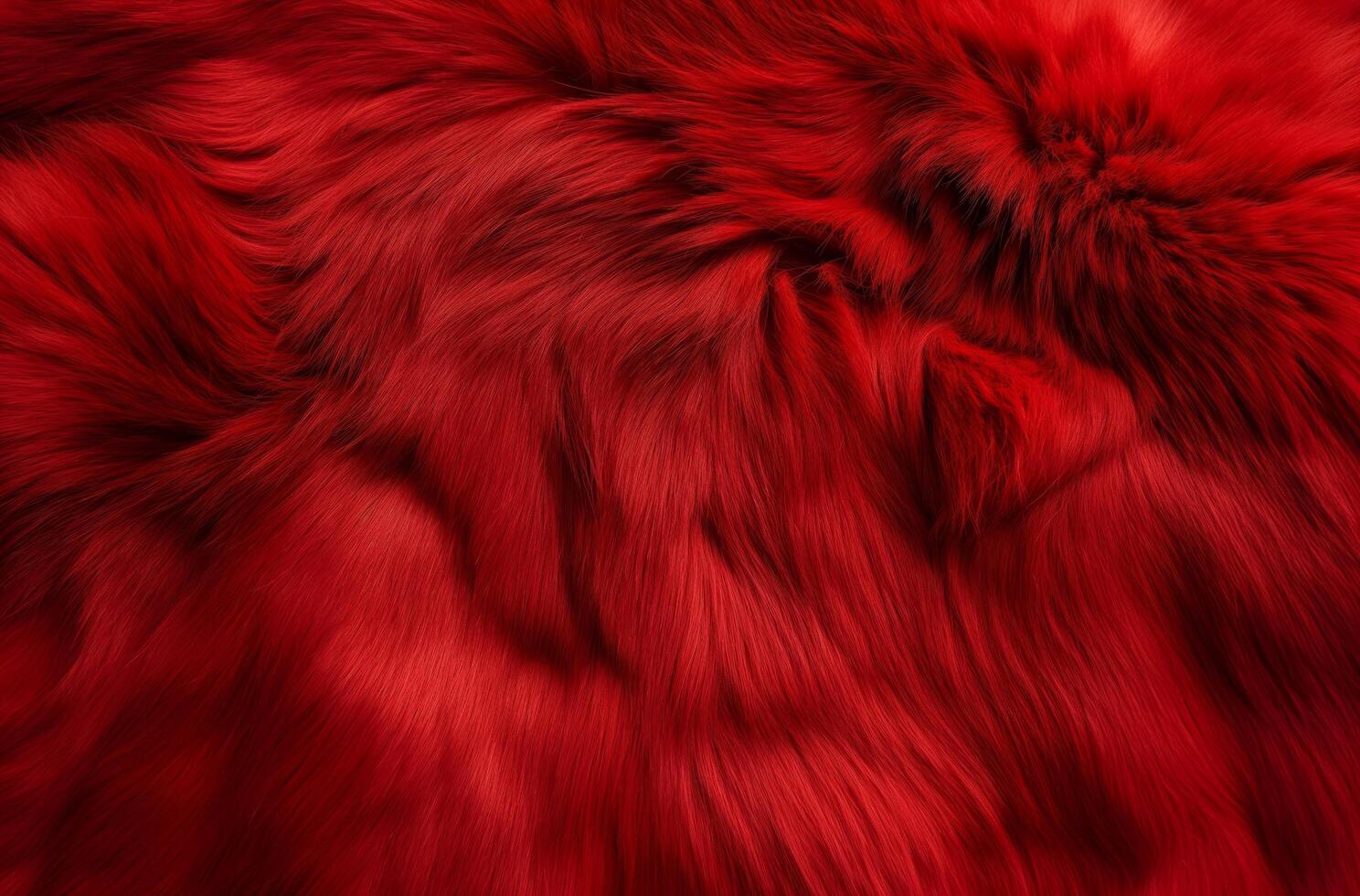 Textured red fur background photo