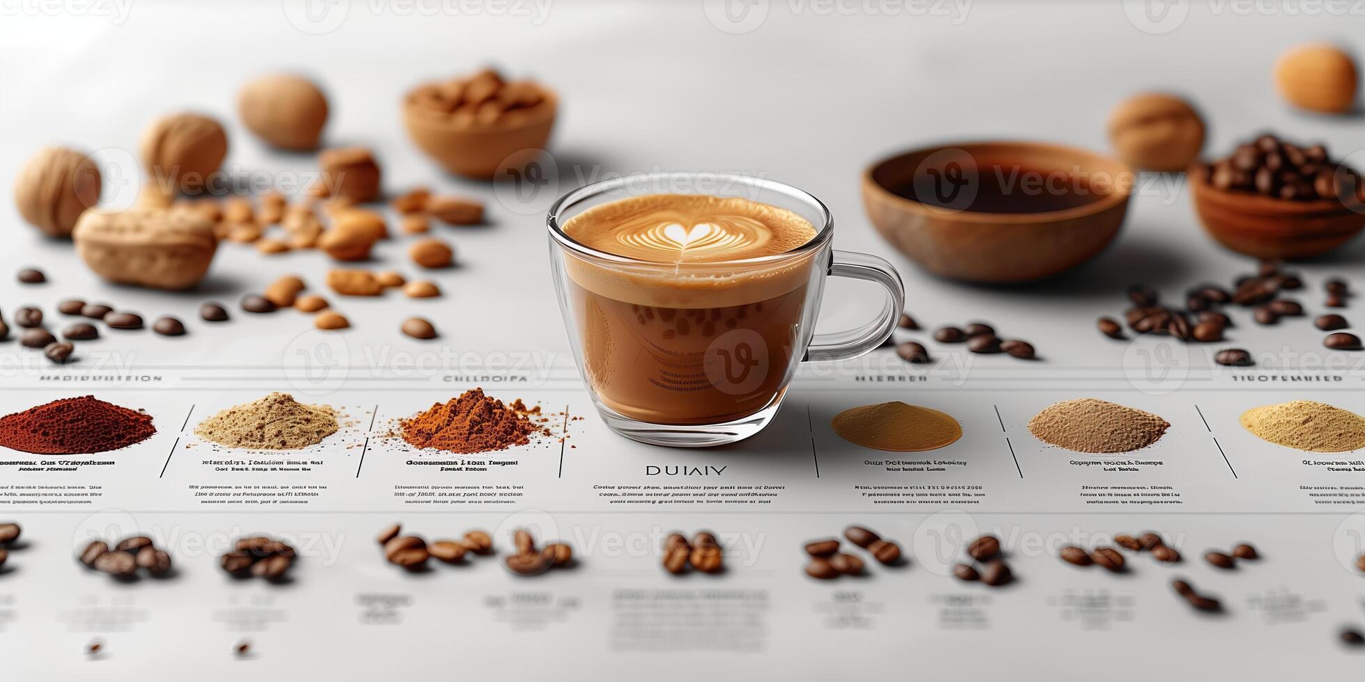 AI generated Background theme with coffee in modern style for cafe or home design photo