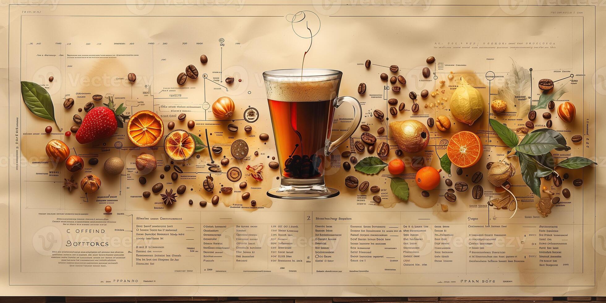 AI generated Background theme with coffee in modern style for cafe or home design photo