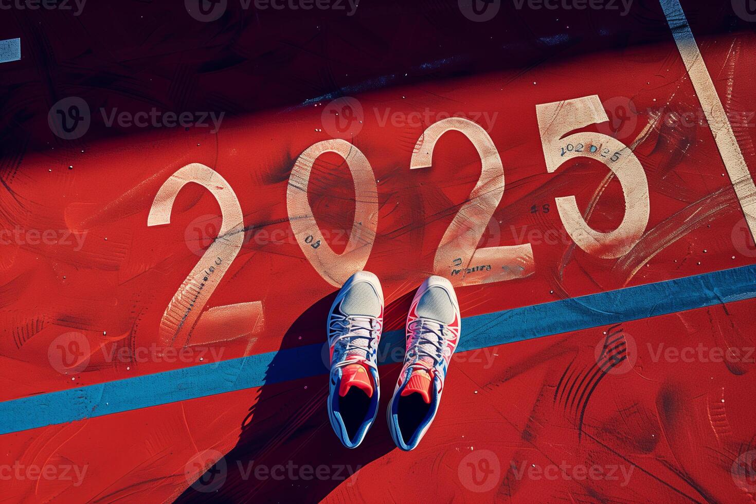 The beginning of 2025 is written on a colorful road. Conceptual photo of the coming New Year 2025. New year concept, motivation, business promotion, step forward, moving forward, hope