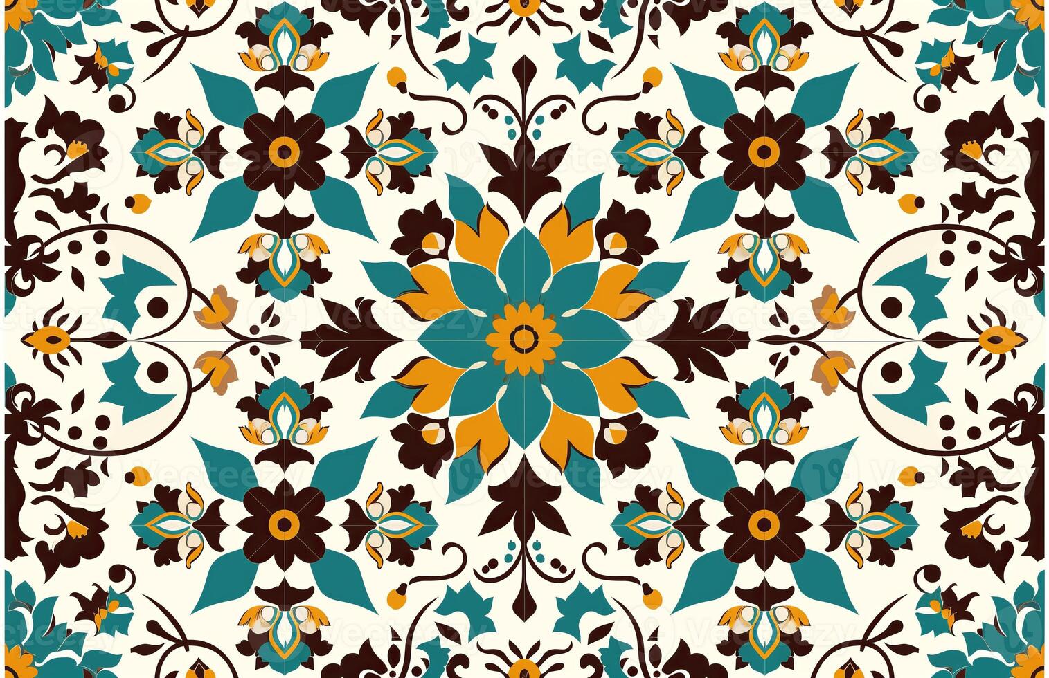 Colorful vintage surface with an old oriental pattern. The background is a texture that has a decorative value. For overlay or texture designs photo