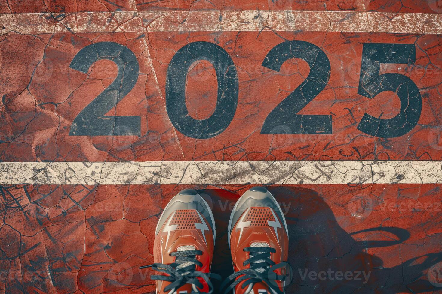 The beginning of 2025 is written on a colorful road. Conceptual photo of the coming New Year 2025. New year concept, motivation, business promotion, step forward, moving forward, hope