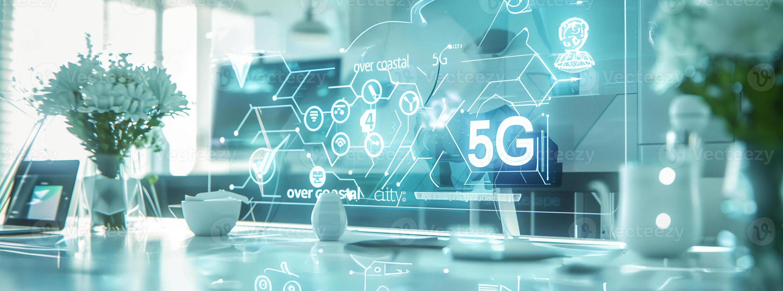 Future communication technology 5G telecom systems photo
