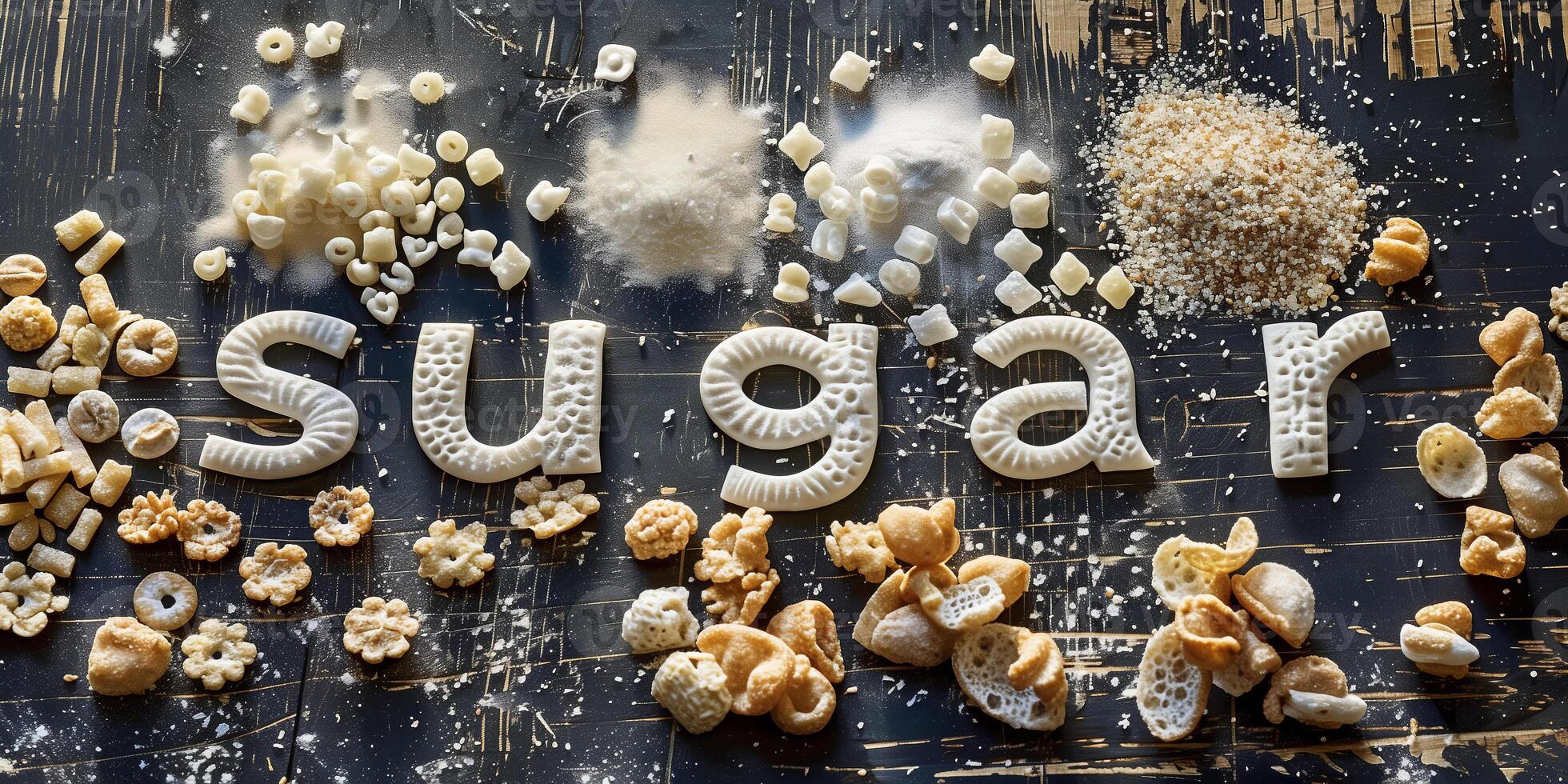 Photograph illustrating the concept of unhealthy eating with empty carbs causing blood sugar spikes and leading to stroke photo