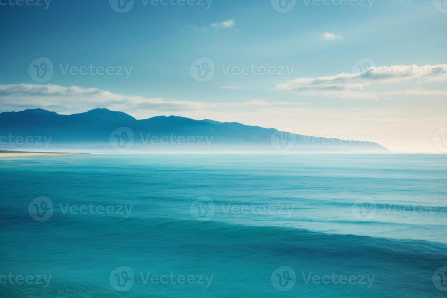 a view of the ocean from above with waves photo