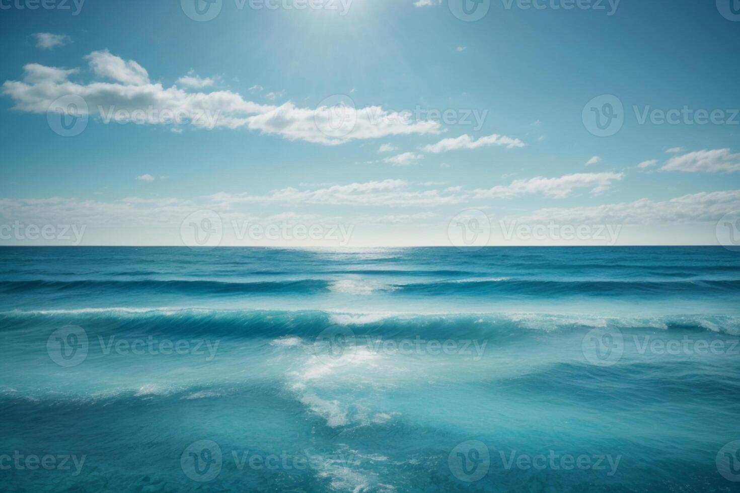a view of the ocean from above with waves photo
