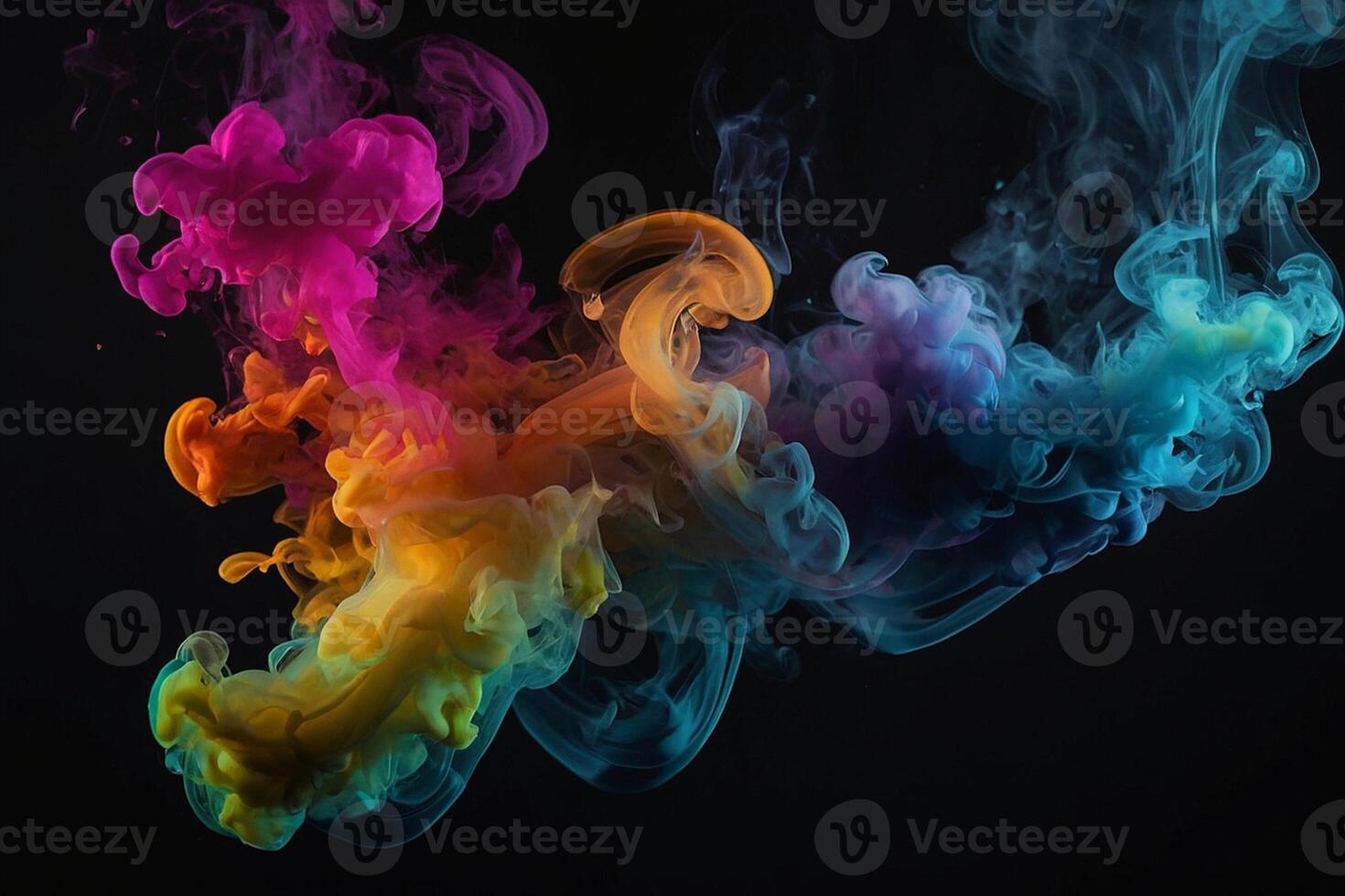 colorful smoke is being created in the air photo