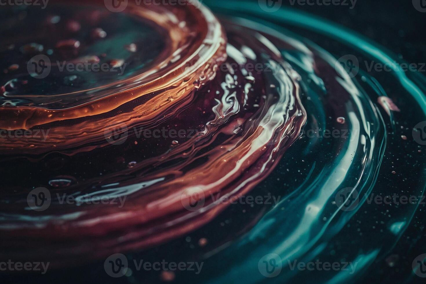 a close up of liquid being poured into a bowl photo