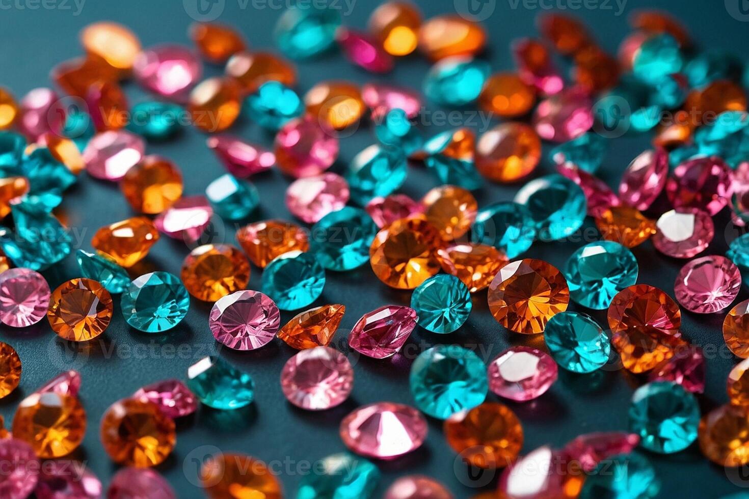 colorful diamonds on a dark background photo