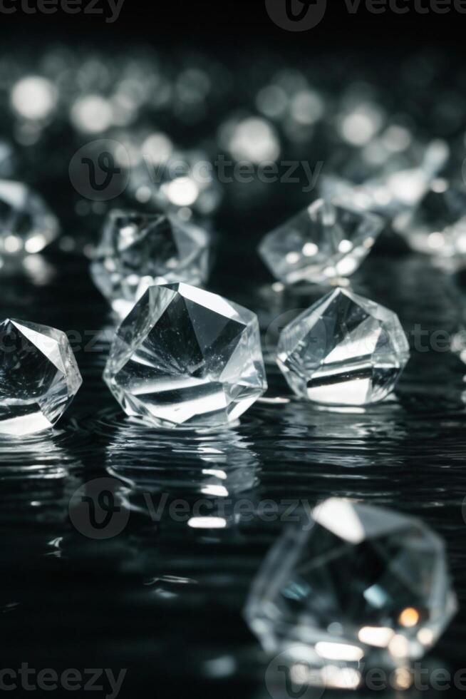 diamonds on the water surface photo