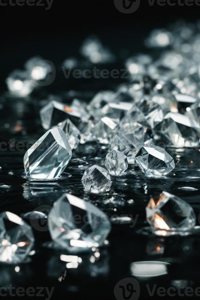 diamonds on the water surface photo