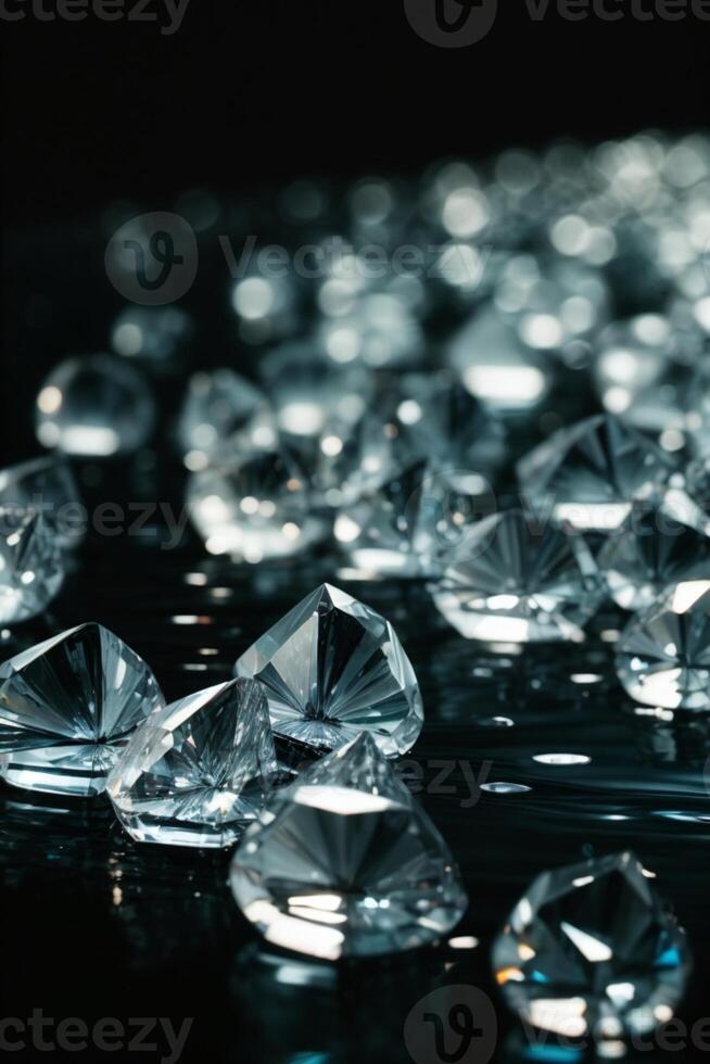 diamonds on the water surface photo