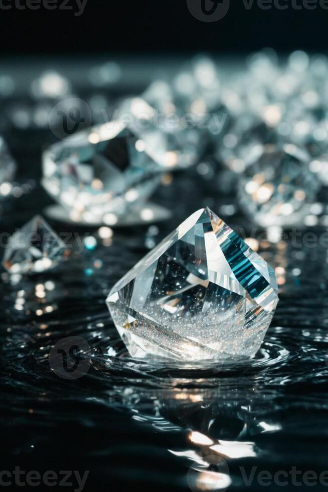 diamonds on the water surface photo