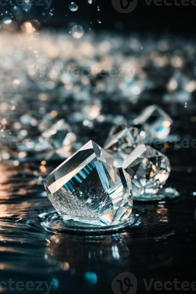 diamonds on the water surface photo