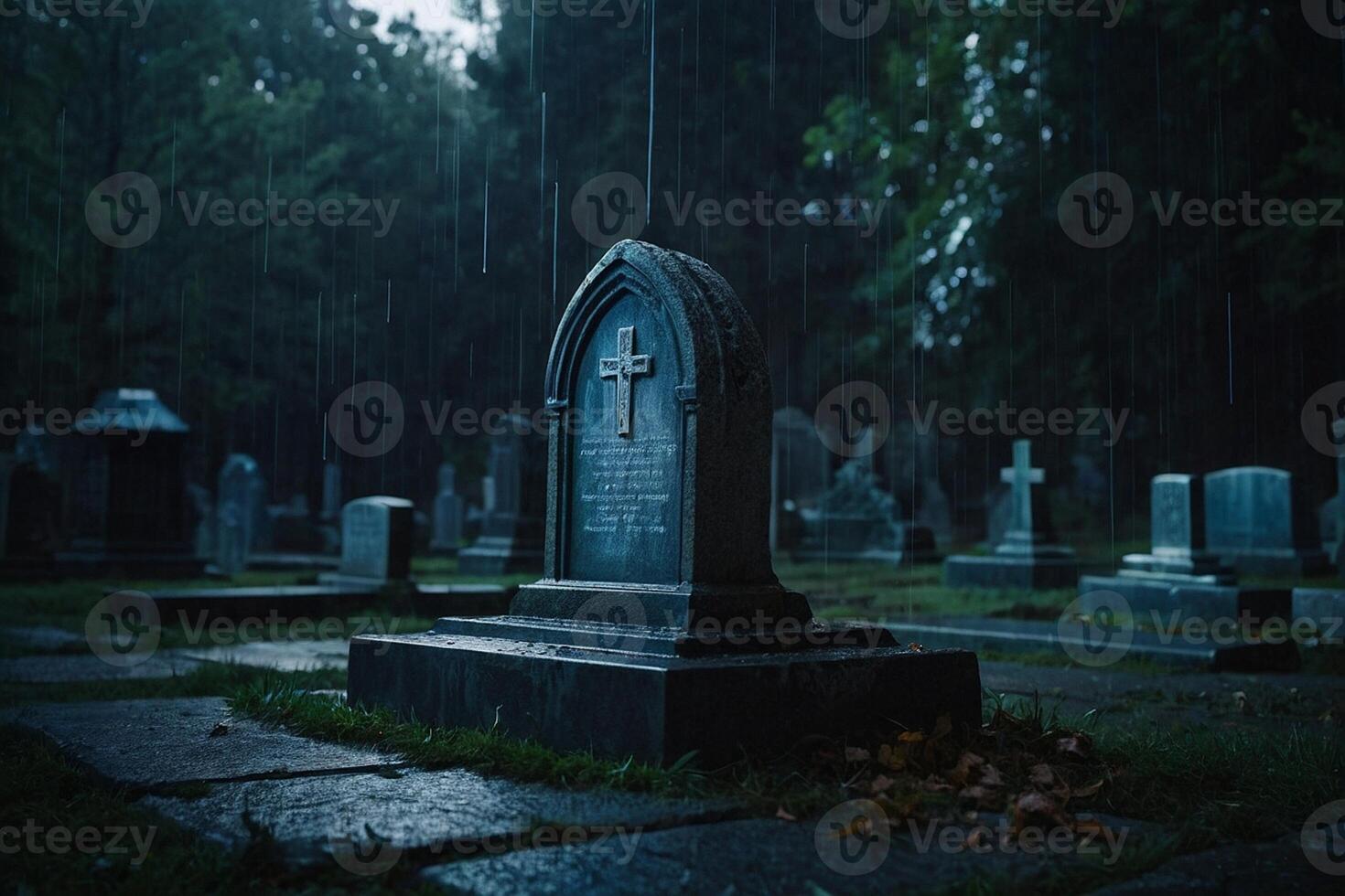 a candle is lit in front of a tombstone photo